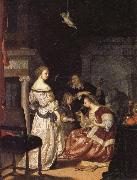 Frans van Mieris The Painter with His Family Spain oil painting artist